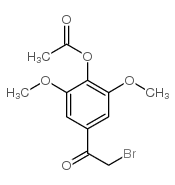 4-(2-溴乙酰基)-2,6-二甲氧基苯基乙酸酯结构式