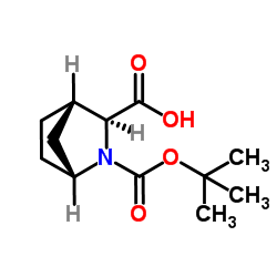 (3S)-N-Boc-2-azabicyclo[2.2.1]heptane-3-carboxylic acid structure