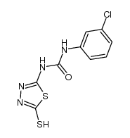 1-(3-chlorophenyl)-3-(5-mercapto-[1,3,4]thiadiazol-2-yl)urea Structure