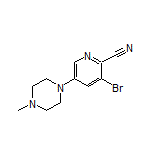 3-Bromo-5-(4-methylpiperazin-1-yl)pyridine-2-carbonitrile Structure