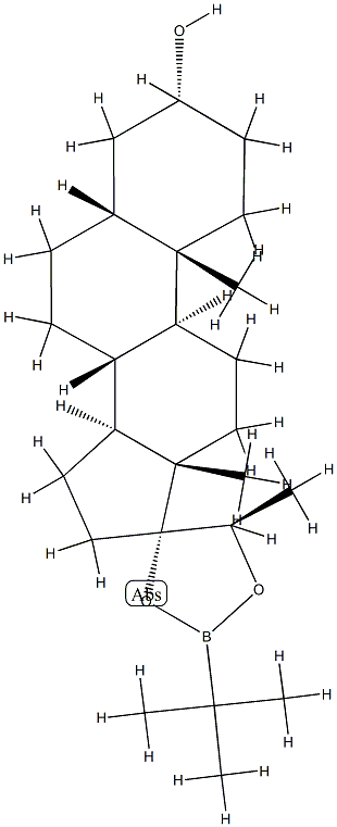 (20R)-17,20-[(tert-Butylboranediyl)bis(oxy)]-5β-pregnan-3α-ol结构式