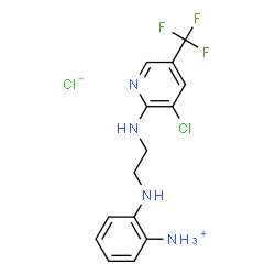 2-[(2-([3-CHLORO-5-(TRIFLUOROMETHYL)-2-PYRIDINYL]AMINO)ETHYL)AMINO]BENZENAMINIUM CHLORIDE Structure