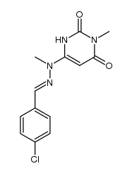 6-(2-(4-chlorobenzylidene)-1-methylhydrazinyl)-3-methylpyrimidine-2,4(1H,3H)-dione结构式