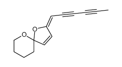 2-hexa-2,4-diynylidene-1,10-dioxaspiro[4.5]dec-3-ene结构式