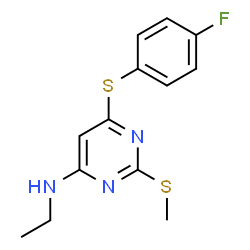 N-ETHYL-6-[(4-FLUOROPHENYL)SULFANYL]-2-(METHYLSULFANYL)-4-PYRIMIDINAMINE Structure