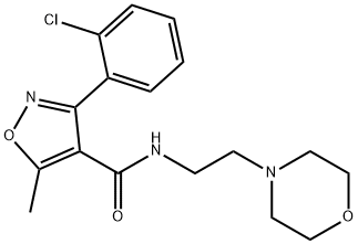 (3-(2-chlorophenyl)-5-methylisoxazol-4-yl)-n-(2-morpholin-4-ylethyl)formamide structure
