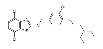 {2-[2-chloro-4-(4,7-dichloro-benzothiazol-2-ylsulfanylmethyl)-phenoxy]-ethyl}-diethyl-amine结构式