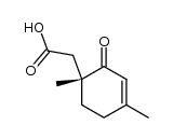 1,4-Dimethyl-2-oxo-3-cyclohexeneacetic acid Structure