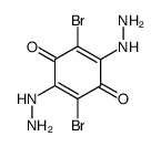 2,5-dibromo-3,6-dihydrazinylcyclohexa-2,5-diene-1,4-dione结构式