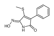 5-hydroxyimino-4-methylthio-3-phenyl-3-pyrrolin-2-one结构式