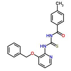 N-{[3-(Benzyloxy)-2-pyridinyl]carbamothioyl}-4-methylbenzamide结构式