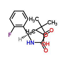 boc-(r)-3-amino-3-(2-fluoro-phenyl)-propionic acid structure