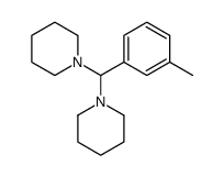 1-[(3-methylphenyl)-piperidin-1-ylmethyl]piperidine Structure