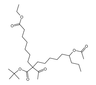 Ethyl 8-acetyl-8-tert.-butoxycarbonyl-14-acetoxyheptadecanoate Structure