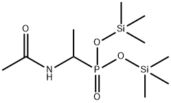 [1-(Acetylamino)ethyl]phosphonic acid bis(trimethylsilyl) ester structure