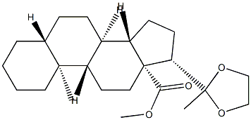 20,20-[1,2-Ethanediylbis(oxy)]-5α-pregnan-18-oic acid methyl ester structure