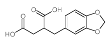 2-(1,3-苯并二氧杂环戊烯-5-基甲基)丁二酸结构式