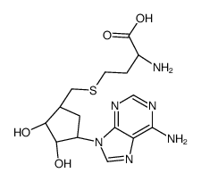 (2S)-2-amino-4-[[(1S,3S,4R)-4-(6-aminopurin-9-yl)-2,3-dihydroxycyclopentyl]methylsulfanyl]butanoic acid Structure