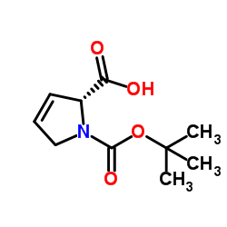 N-Boc-3,4-dehydro-D-proline结构式