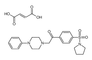 (E)-but-2-enedioic acid,2-(4-phenylpiperazin-1-yl)-1-(4-pyrrolidin-1-ylsulfonylphenyl)ethanone结构式