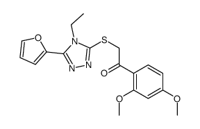 Ethanone, 1-(2,4-dimethoxyphenyl)-2-[[4-ethyl-5-(2-furanyl)-4H-1,2,4-triazol-3-yl]thio]- (9CI)结构式