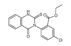 5-chloro-2-(4-oxo-2-thioxo-1,4-dihydro-2H-quinazolin-3-yl)-benzoic acid ethyl ester Structure