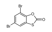 5,7-dibromo-1,3-benzoxathiol-2-one Structure