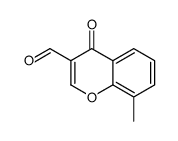 8-methyl-4-oxochromene-3-carbaldehyde结构式