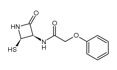 (3R,4R)-4-mercapto-3-phenoxyacetamidoazetidin-2-one Structure