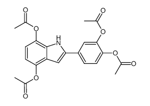 4,7-diacetoxy-2-(3,4-diacetoxy-phenyl)-indole结构式