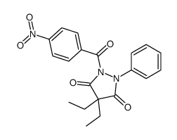 4,4-diethyl-1-(4-nitrobenzoyl)-2-phenylpyrazolidine-3,5-dione Structure