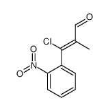 3-chloro-2-methyl-3-(2-nitrophenyl)prop-2-enal结构式