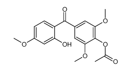 2-Hydroxy-4'-acetoxy-3',4,5'-trimethoxybenzophenon结构式