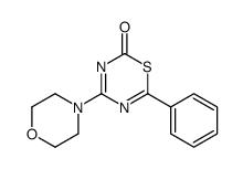 4-morpholin-4-yl-6-phenyl-1,3,5-thiadiazin-2-one结构式