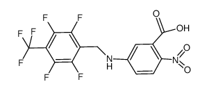 2- nitro -5-(2,3,5,6-tetrafluoro-4-trifluoromethyl-benzylamino)-benzoic acid结构式