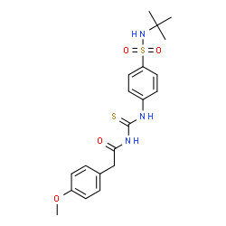 N-[({4-[(tert-butylamino)sulfonyl]phenyl}amino)carbonothioyl]-2-(4-methoxyphenyl)acetamide结构式