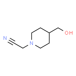 1-Piperidineacetonitrile,4-(hydroxymethyl)-(9CI) structure