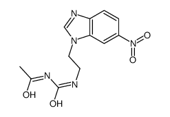 N-[2-(6-nitrobenzimidazol-1-yl)ethylcarbamoyl]acetamide结构式