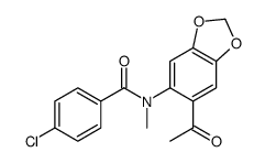 N-(6-acetyl-1,3-benzodioxol-5-yl)-4-chloro-N-methylbenzamide Structure