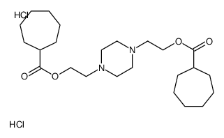 2-[4-[2-(cycloheptanecarbonyloxy)ethyl]piperazin-1-yl]ethyl cycloheptanecarboxylate,dihydrochloride Structure