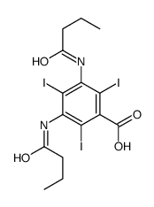 3,5-Bis(butyrylamino)-2,4,6-triiodobenzoic acid Structure