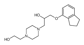 1-[4-(2-Hydroxyethyl)-1-piperazinyl]-3-(4-indanyloxy)-2-propanol Structure