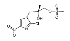 (R)-3-(2-chloro-4-nitro-1H-imidazol-1-yl)-2-hydroxy-2-methylpropyl methanesulfonate结构式