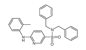 N,N-dibenzyl-6-(2-methylanilino)pyridine-3-sulfonamide Structure