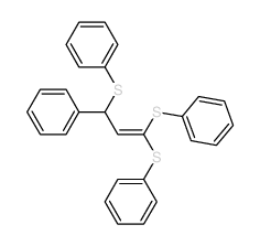 (1,3,3-Tris(phenylthio)-2-propenyl)benzene结构式