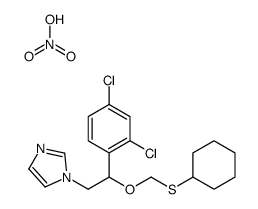 1-(2-((Cyclohexylthio)methoxy)-2-(2,4-dichlorophenyl)ethyl)-1H-imidazo le mononitrate structure