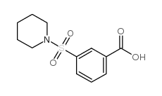 3-(哌啶-1-基磺酰基)苯甲酸结构式