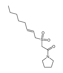 1-[(2E)-octenylsulfonyl]acetyl-pyrrolidine Structure