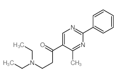 1-Propanone,3-(diethylamino)-1-(4-methyl-2-phenyl-5-pyrimidinyl)- Structure