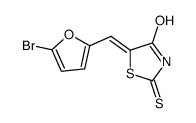 5-[(5-bromofuran-2-yl)methylidene]-2-sulfanylidene-1,3-thiazolidin-4-one结构式